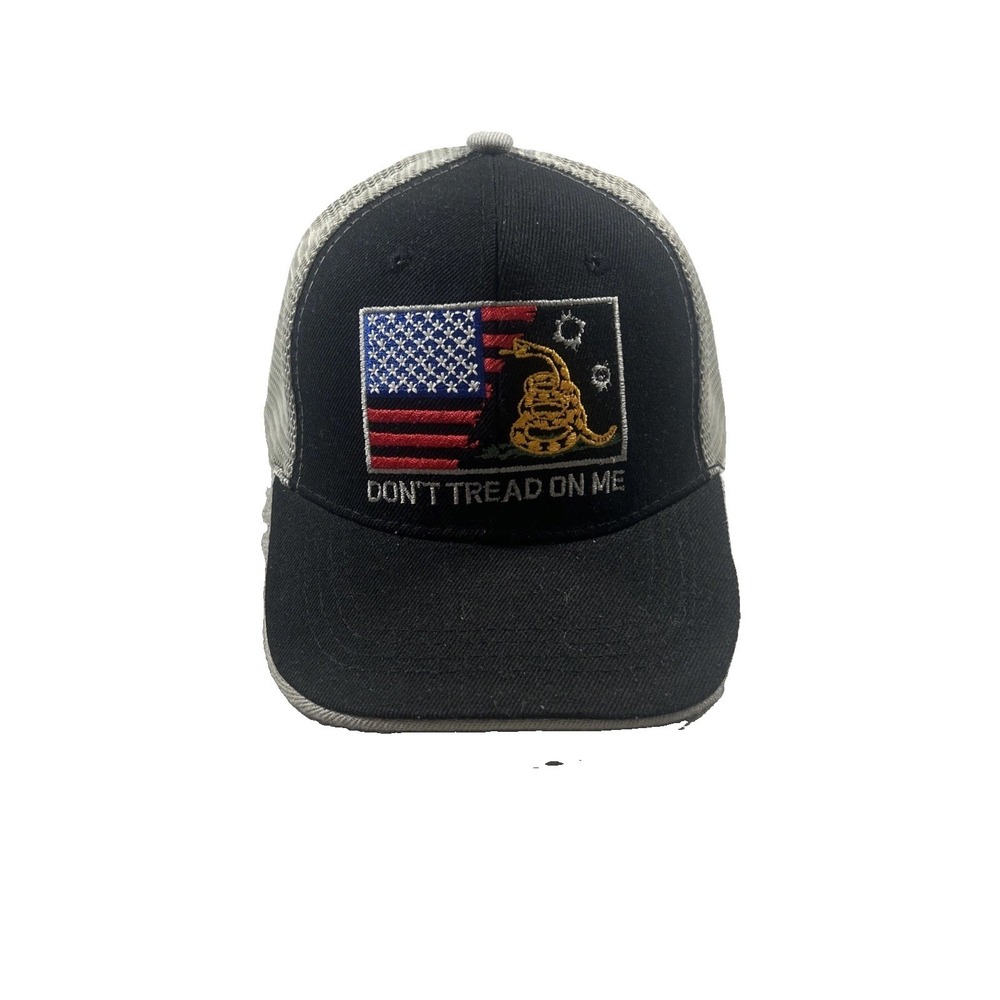 Old Resaca Mercantile Gadsden Dont Tread On Me Embroidered Black Mesh Hat Cap